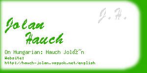 jolan hauch business card